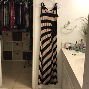 Calvin Klein striped maxi dress